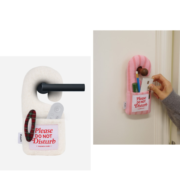 플로피 포켓 도어행거 코지핑크&화이트 미개봉 새상품--2