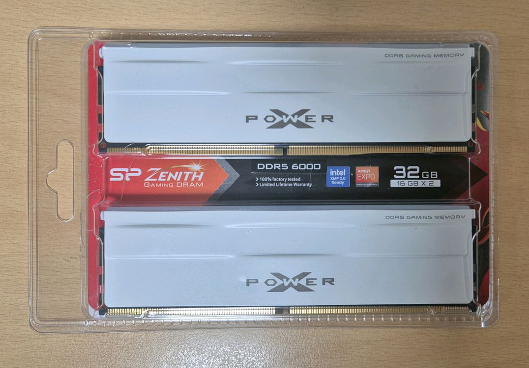 미개봉) 실리콘파워 DDR5 32GB ( 16GB x2) 6000MHz CL30 화이트 램--0