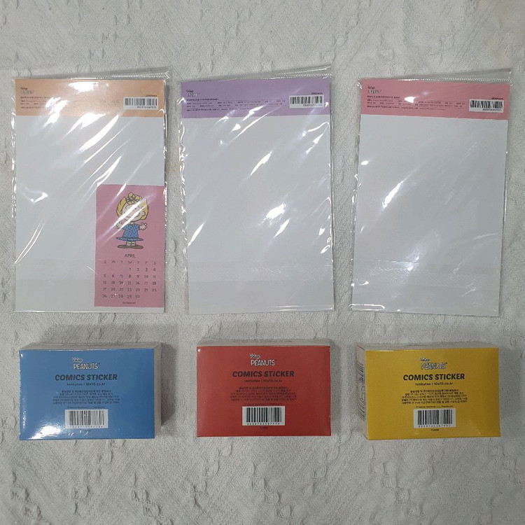 피너츠 스누피 스티커 메모지 편지지 6만원 상당 다꾸처분 다꾸일괄 이미지