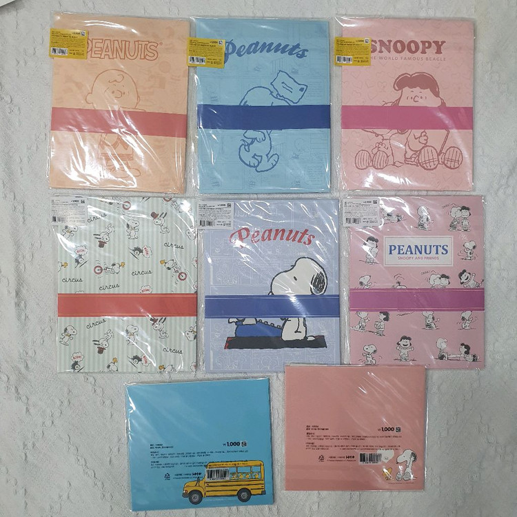 피너츠 스누피 스티커 메모지 편지지 6만원 상당 다꾸처분 다꾸일괄 이미지