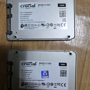 Crucial MX500 SSD 1TB랑 500GB 세트