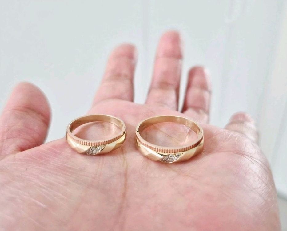 14k커플링 반지셋트 /19호 11호--1