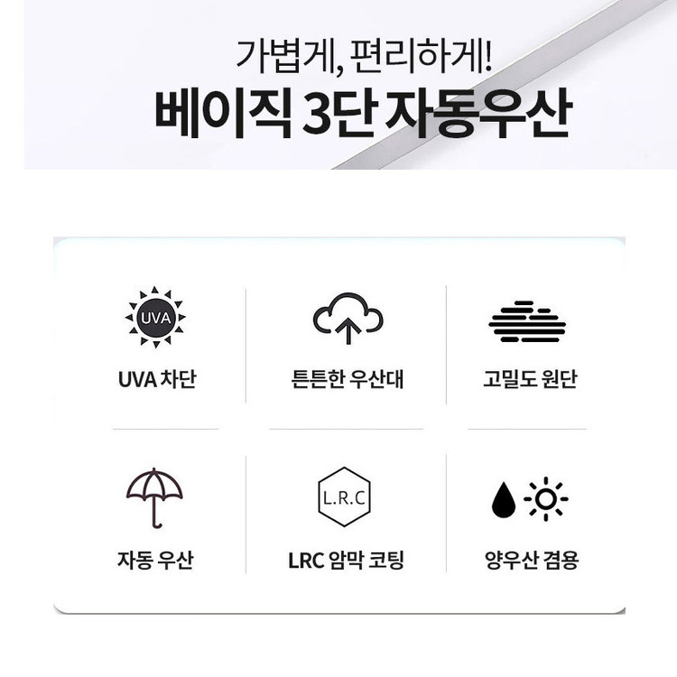 접이식 휴대용 자동 우산 새상품--1