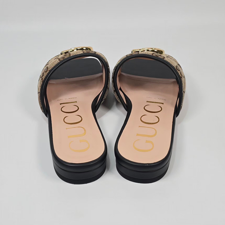 구찌 GG 캔버스 슬라이드 샌들 (225) 이미지
