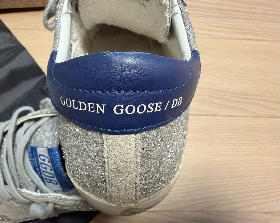 골든구스 여성 슈퍼스타 실버글리터 블루탭 G35WS590 P18 이미지