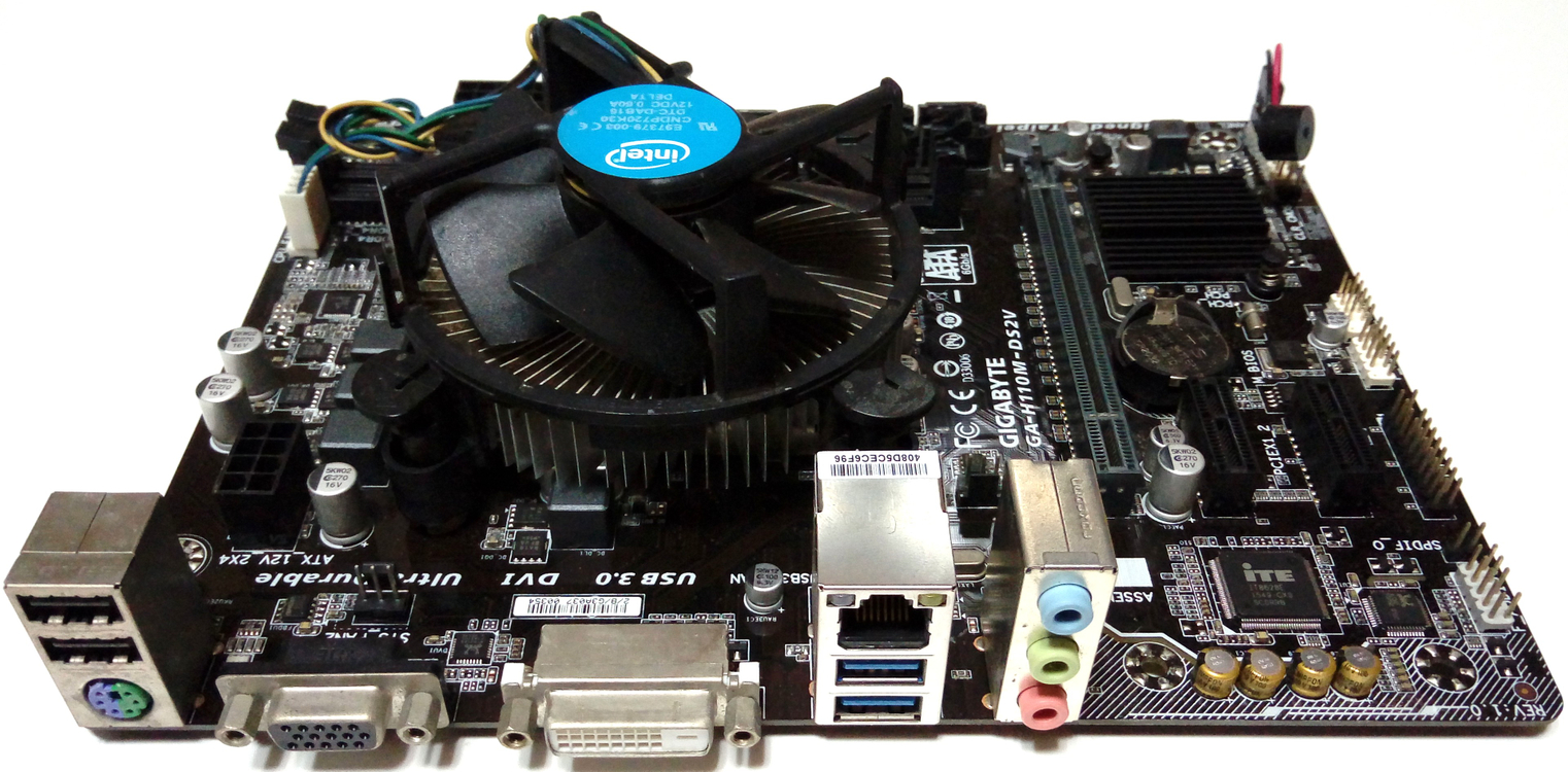 중고 기가바이트 H110M-DS2V 메인보드 + i5-6500 CPU--1