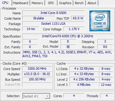 중고 기가바이트 H110M-DS2V 메인보드 + i5-6500 CPU--3