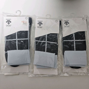 데상트 여성용 골프 양말 3켤레 세트 새제품