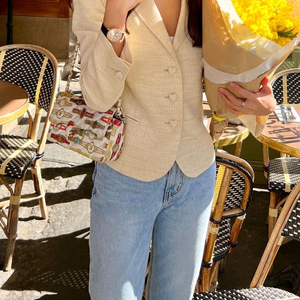 엘보른 하트 크롭 자켓 sunburst 36사이즈