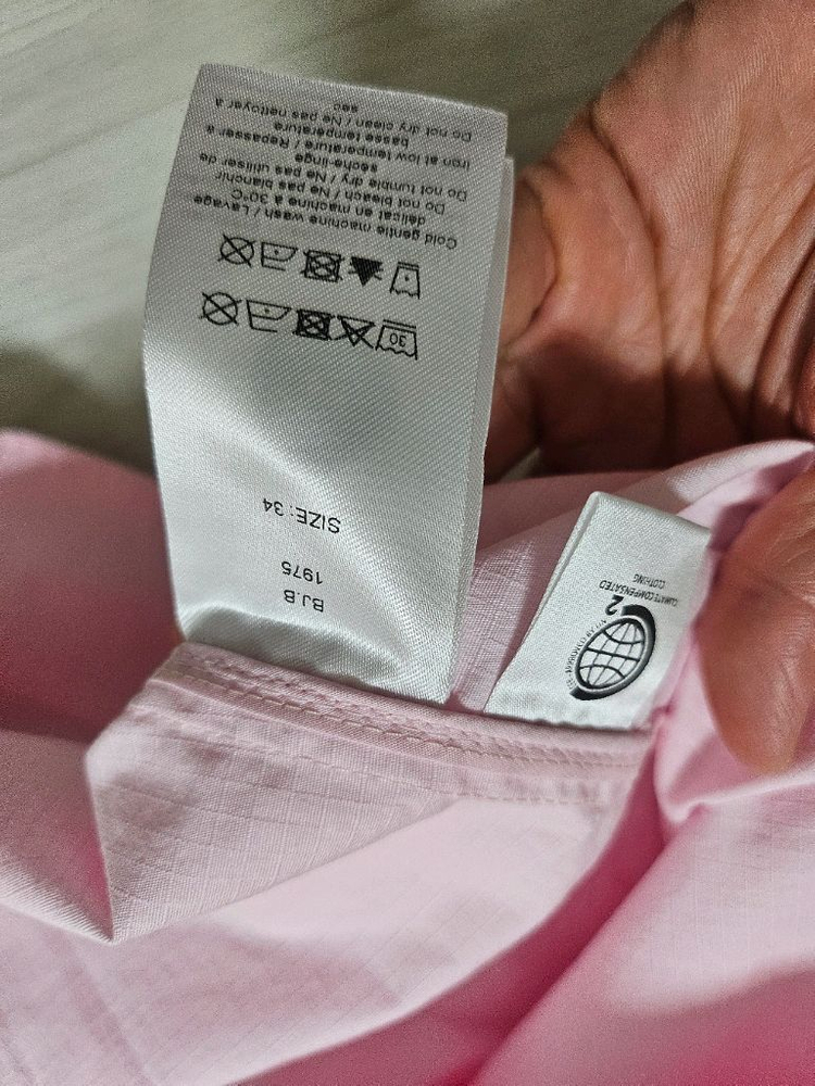 GANNI 퍼프소매 핑크원피스--5