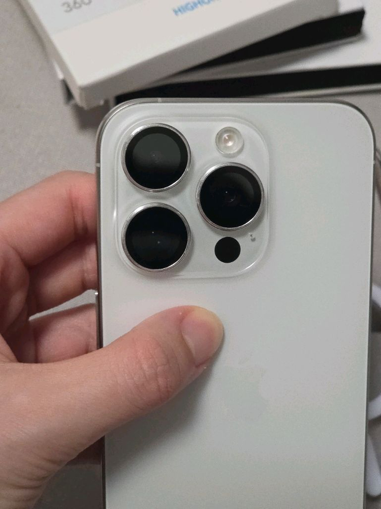 아이폰 15프로 512 풀박S급, 강화유리5장, 방수케이스, 녹음기--13