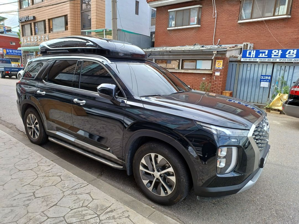 구형 팰리세이드LX2 루프박스 블랙유광 창고 정리 리퍼 1대 판매--0