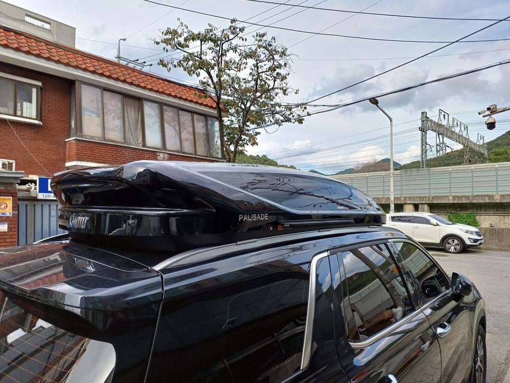 구형 팰리세이드LX2 루프박스 블랙유광 창고 정리 리퍼 1대 판매--1