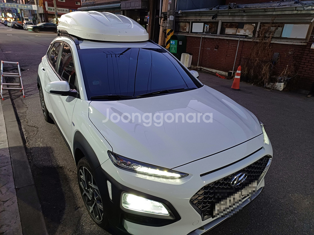 코나 코토일체형루프박스 화이트 변색 중고 60만원--1