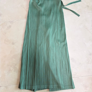 플리츠플리즈 랩팬츠 스틸그린