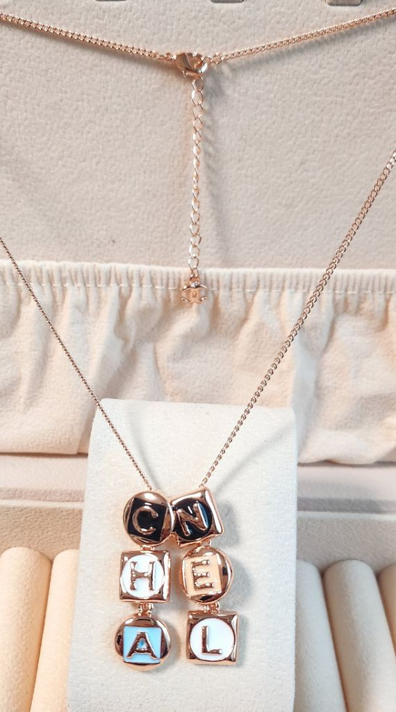 샤 목걸이 귀걸이 세트 로골 드롭 로고 귀걸이 로고목걸이 (새상품)--2