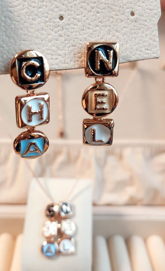 샤 목걸이 귀걸이 세트 로골 드롭 로고 귀걸이 로고목걸이 (새상품)--4