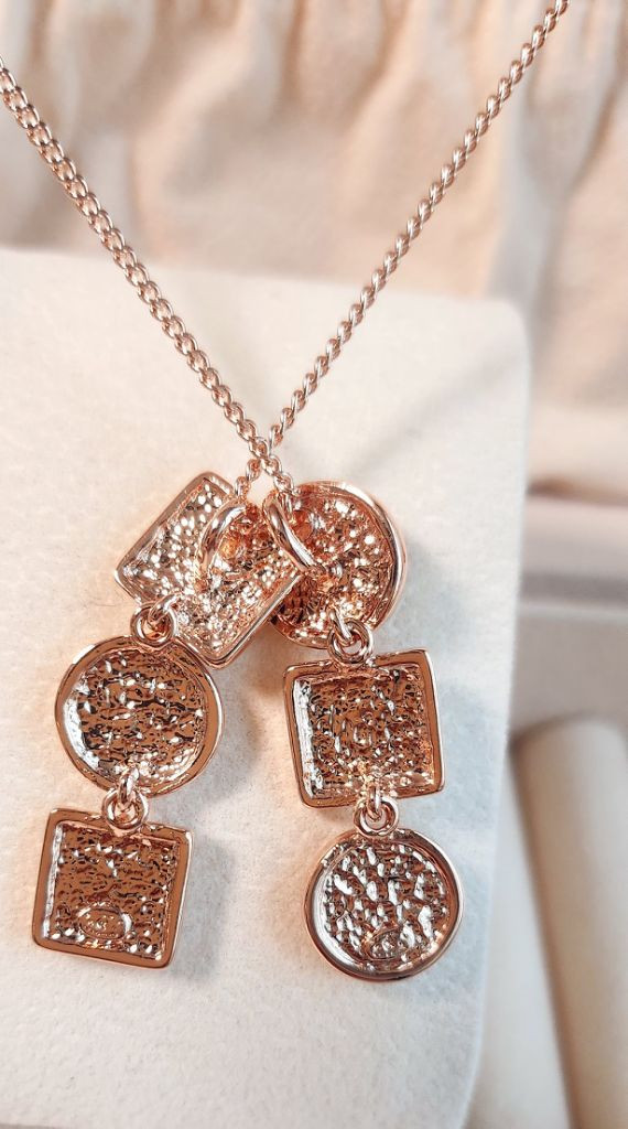 샤 목걸이 귀걸이 세트 로골 드롭 로고 귀걸이 로고목걸이 (새상품)--6