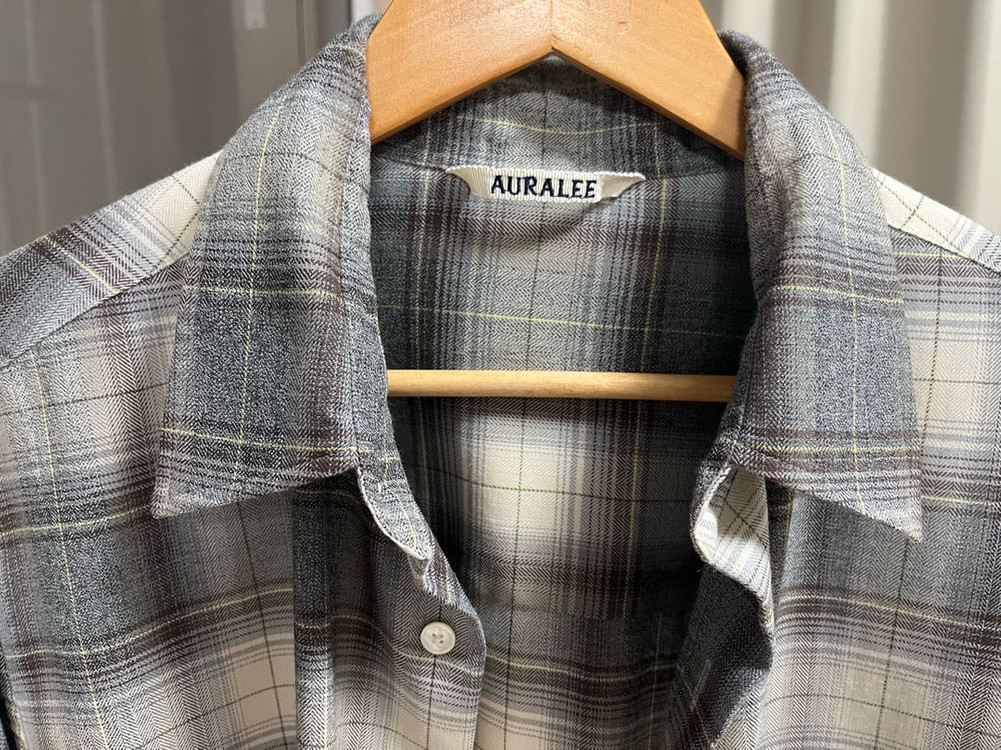 오라리 / 슈퍼 라이트 울 체크셔츠 / 3--2