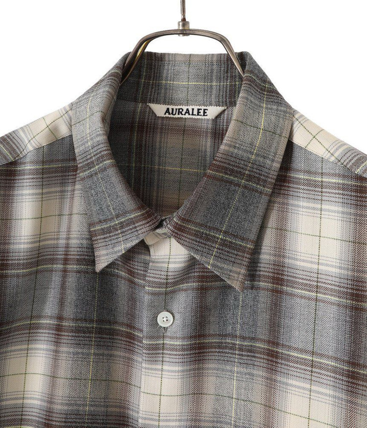 오라리 / 슈퍼 라이트 울 체크셔츠 / 3--4