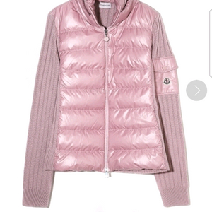 몽클레어 9B00024 M1131 51A (로고 패치 패딩 울 가디건) 핑크 이미지