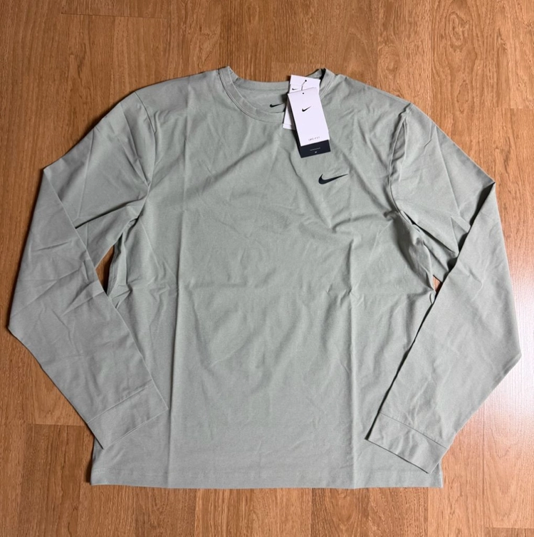 [XL 2XL] 나이키 드라이핏 UV 하이버스 피트니스 긴팔티 티셔츠 이미지