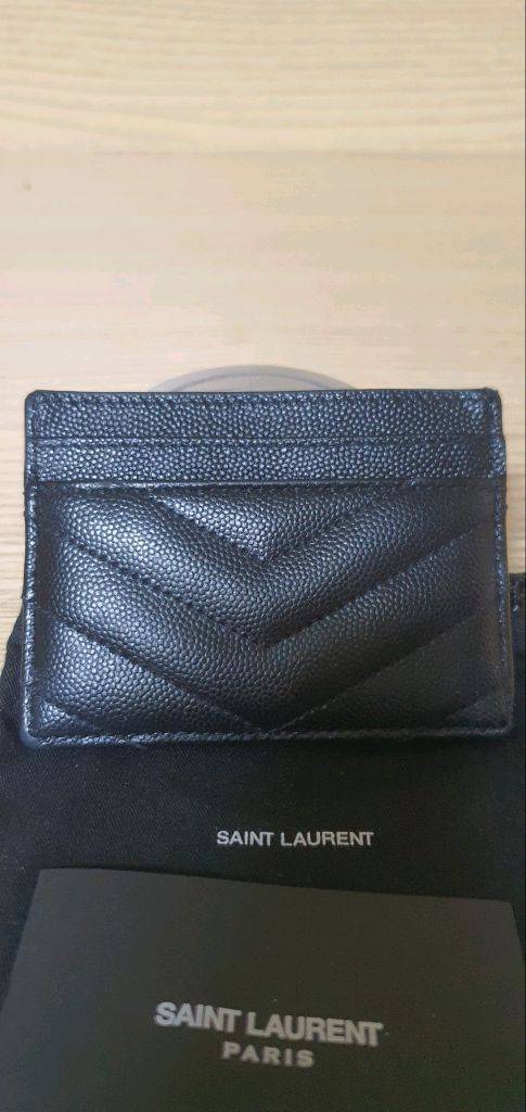 입생로랑 생로랑 카드지갑 은장 정품A급(감정O)구찌프라다루이비통디올고야드샤넬셀린느보테가버버리발렌시아가가방--2