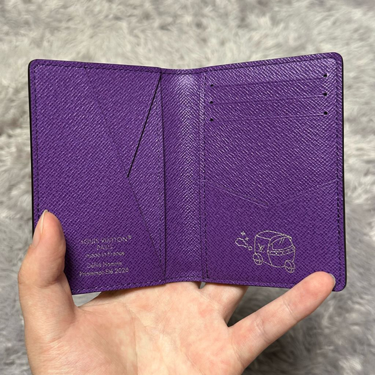 [미사용/새상품] 루이비통 이클립스 피그먼트 오거나이저 카드지갑 퍼플 이미지