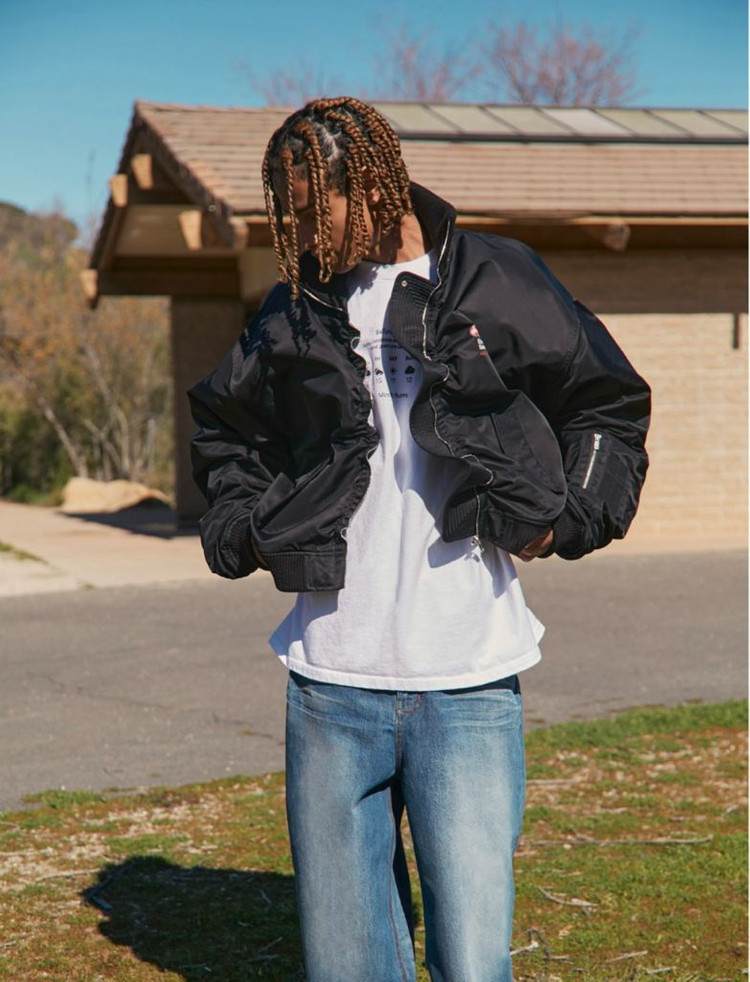 [M] STU 오버핏 카라 봄버 이미지