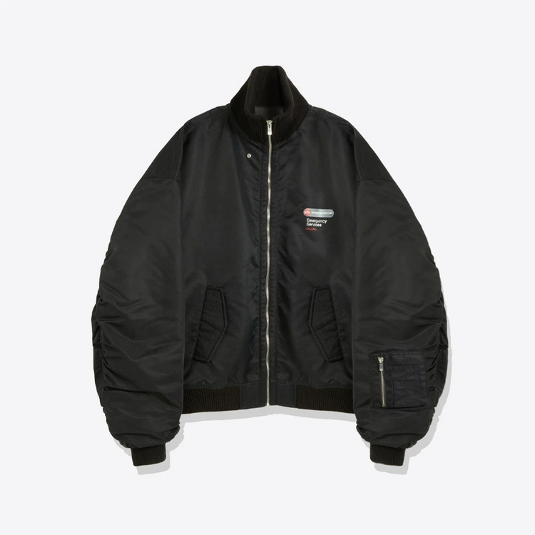 [M] STU 오버핏 카라 봄버 이미지