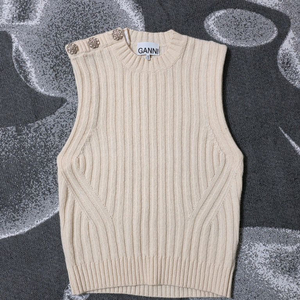 가니 GANNI 주얼리 버튼 니트 베스트