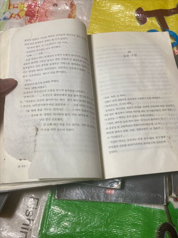 한강 1-10 완 조정래 소설 이미지