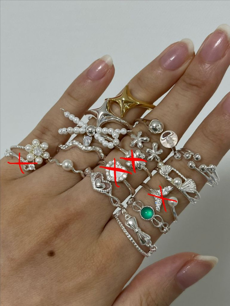 실버925 은 반지 귀걸이 이미지