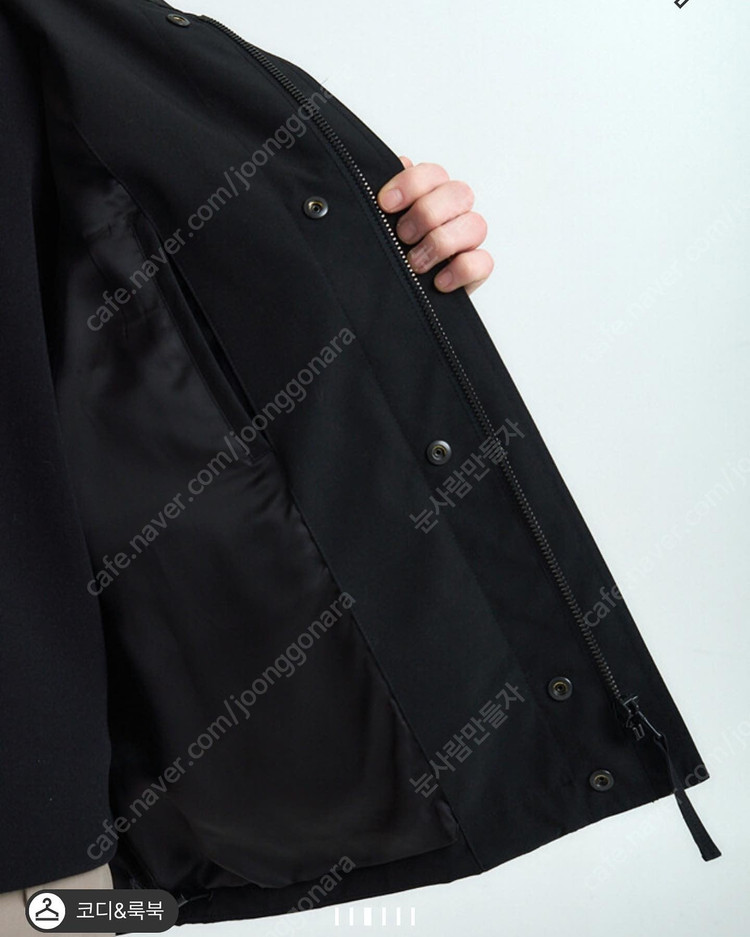 [새상품] 타임옴므 22SS 멀티포켓점퍼 쉘파카 블랙 100 사이즈 팝니다. 이미지