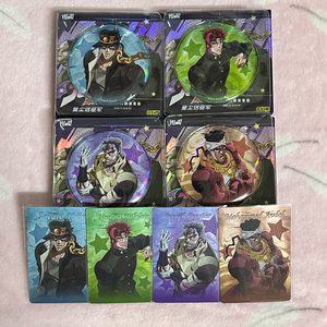 죠죠의기묘한모험 죠죠 3부 죠타로 카쿄인 죠셉 압둘 캔뱃지 카드 세트