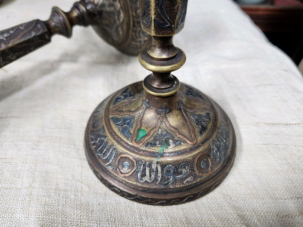 인도 빈티지 황동 촛대(Antique Indian Brass Candlestick) 한쌍 이미지