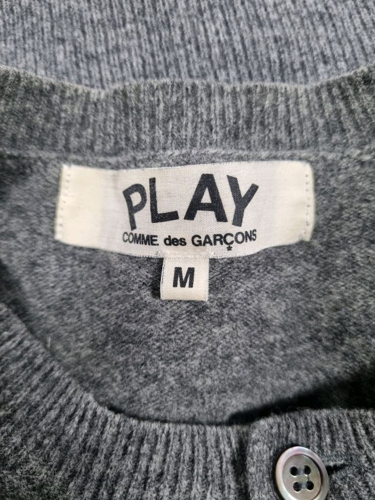 꼼데가르송 여성 골드 와펜 울 가디건--2