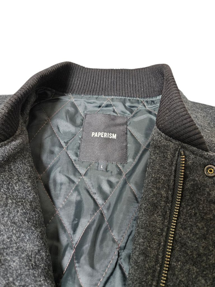 페이퍼리즘 양가죽 바시티자켓 L--1