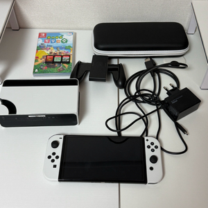 닌텐도 스위치 화이트 oled 풀구성 판매합니다.