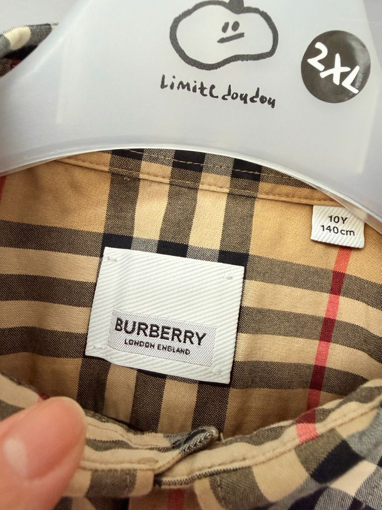 버버리 키즈 셔츠 10Y 140--2