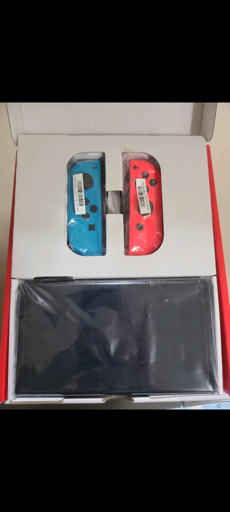 S급)닌텐도 스위치 OLED 네온 풀박스--1