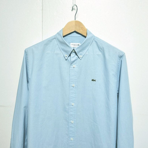 남성 라코스테 코튼 린넨 마 혼방 긴팔 남방 셔츠