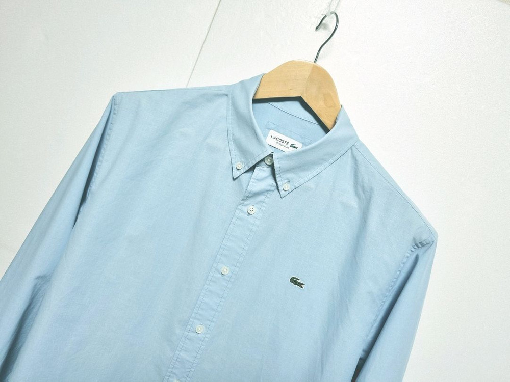 남성 라코스테 코튼 린넨 마 혼방 긴팔 남방 셔츠--1