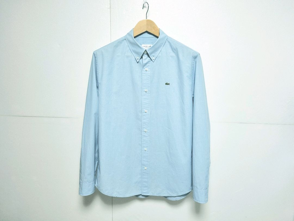 남성 라코스테 코튼 린넨 마 혼방 긴팔 남방 셔츠--2