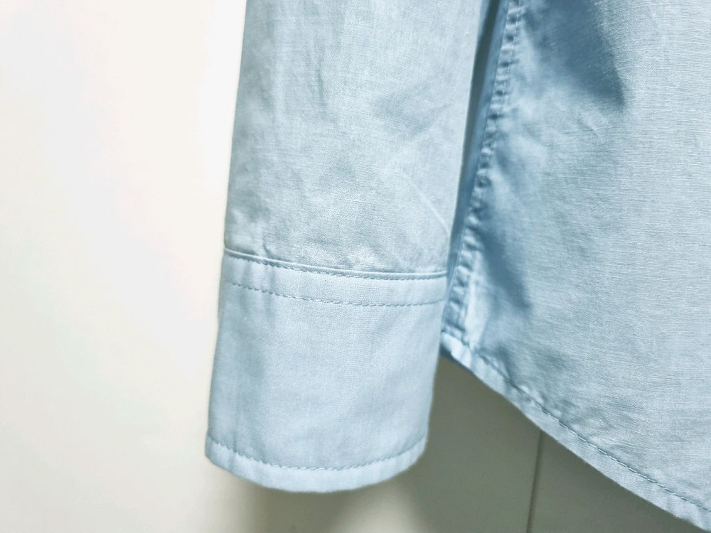 남성 라코스테 코튼 린넨 마 혼방 긴팔 남방 셔츠--3