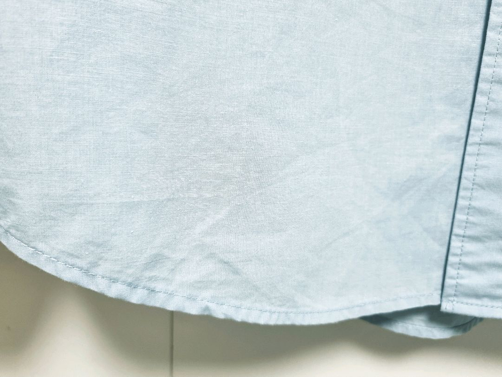 남성 라코스테 코튼 린넨 마 혼방 긴팔 남방 셔츠--4