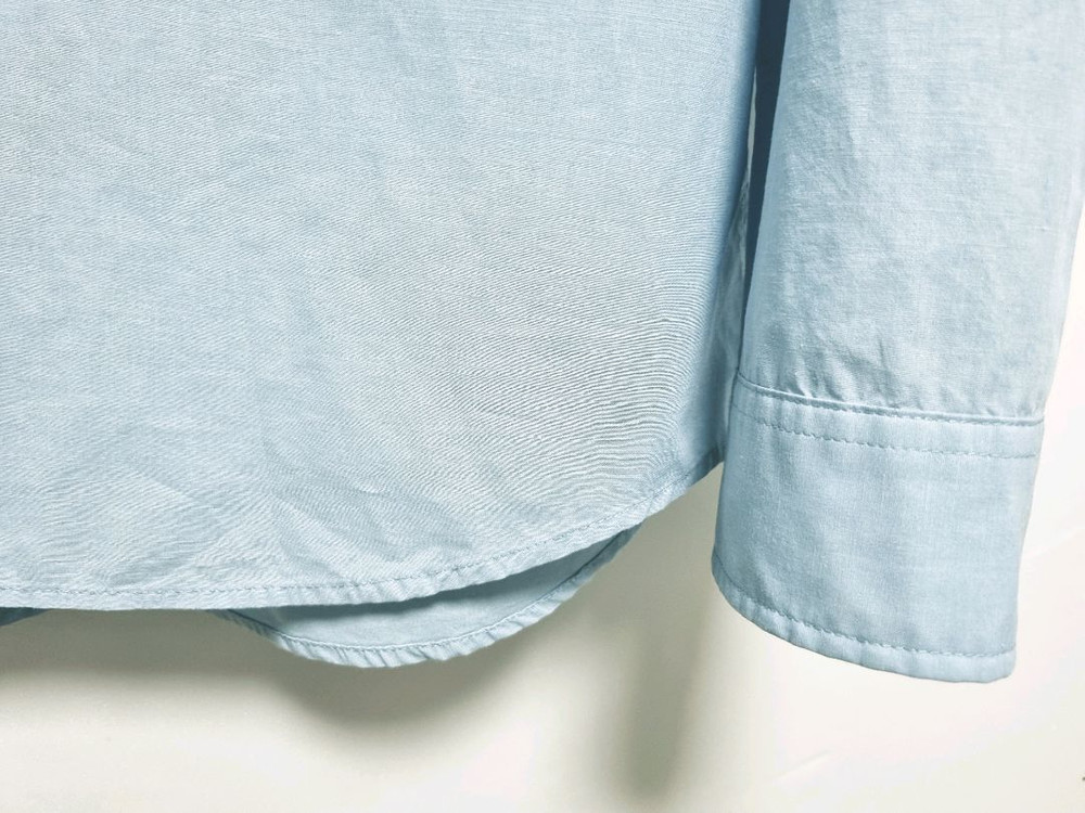 남성 라코스테 코튼 린넨 마 혼방 긴팔 남방 셔츠--5