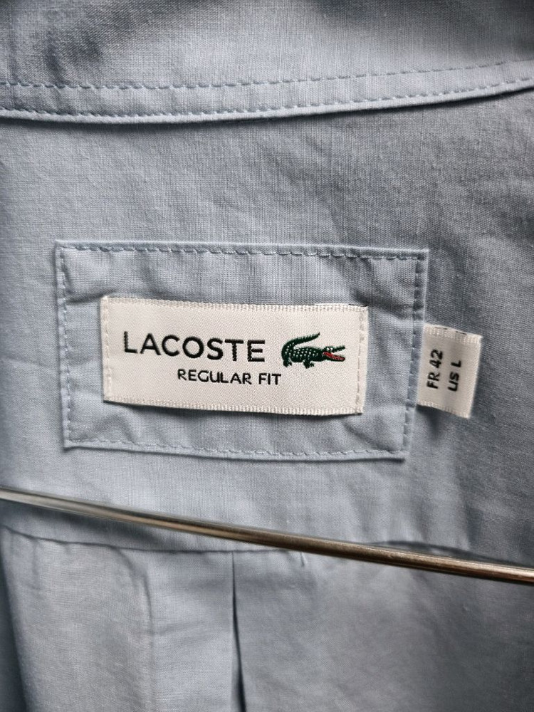 남성 라코스테 코튼 린넨 마 혼방 긴팔 남방 셔츠--9