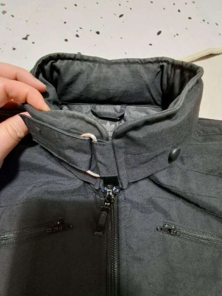 100,L,아디다스 블랙 사파리 자켓,사파리,아우터,잠바,바바리,바람막이,남녀공용 이미지