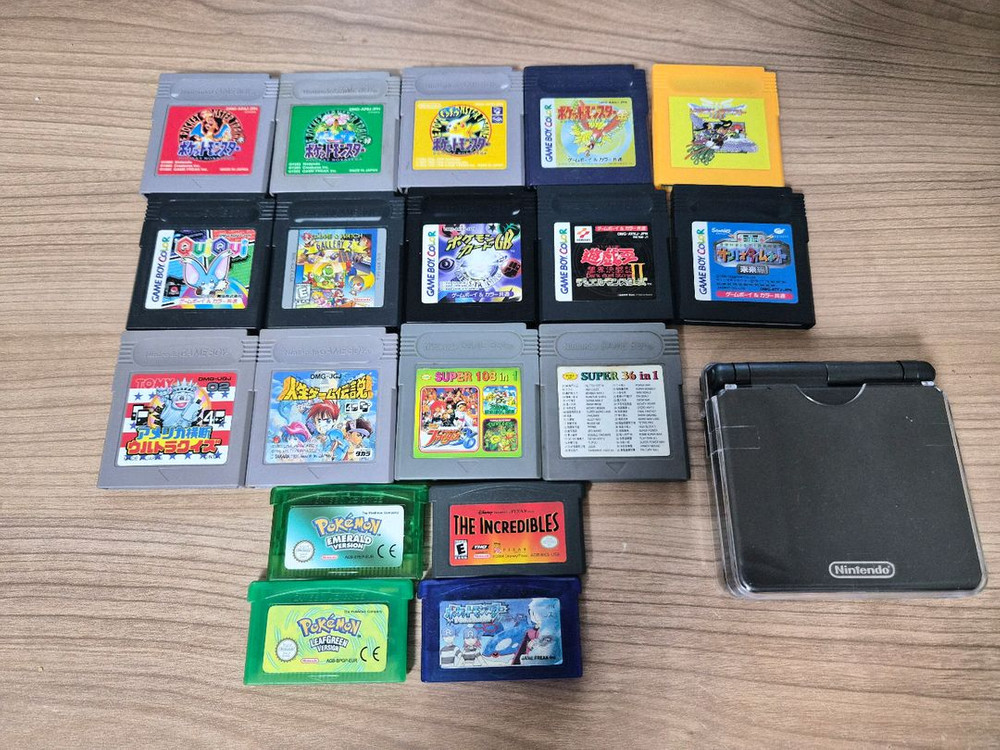 gba sp ags-101 및 팩 일괄 이미지